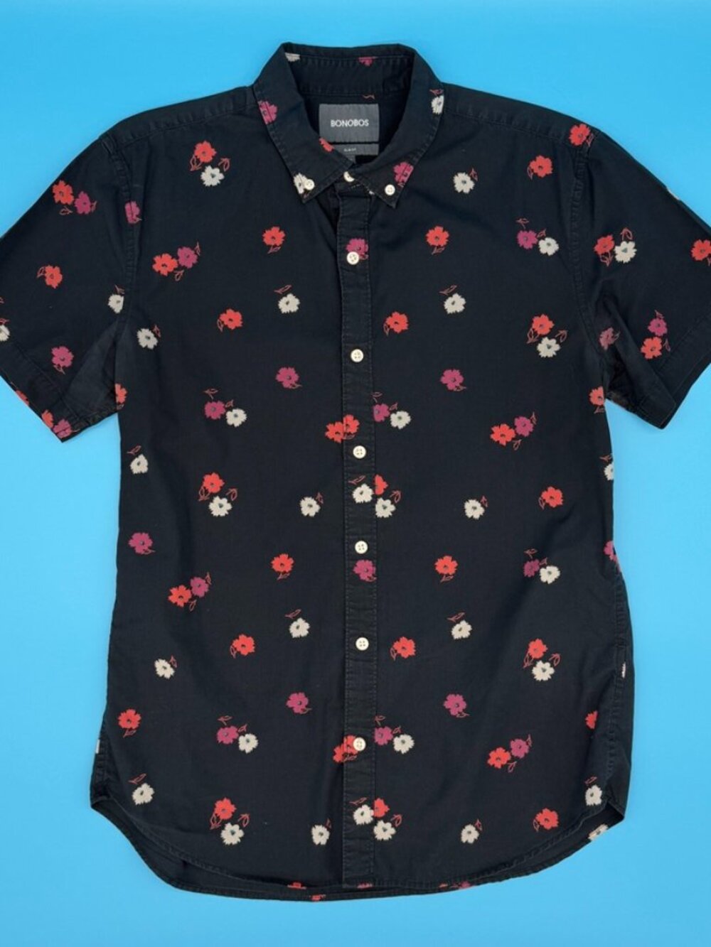 Bonobos Floral Short Sleeve Button Up Shirt S